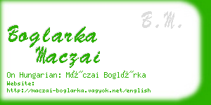 boglarka maczai business card